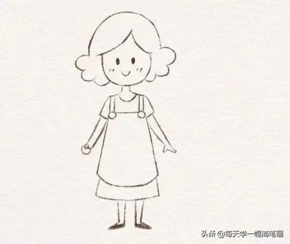 妈妈简笔画简单又漂亮,妈妈简笔画简单又漂亮人物彩色(每天学一幅简笔