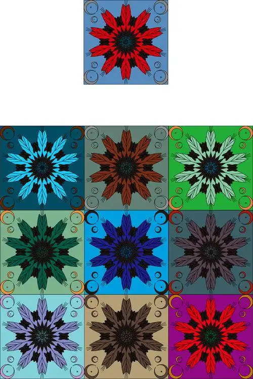 四方连续和色彩图案练习