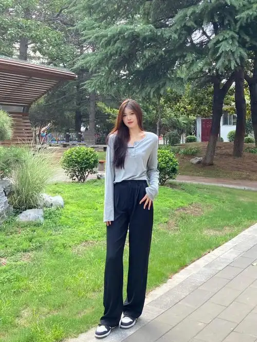 177130高个子微胖女生极简气质穿搭