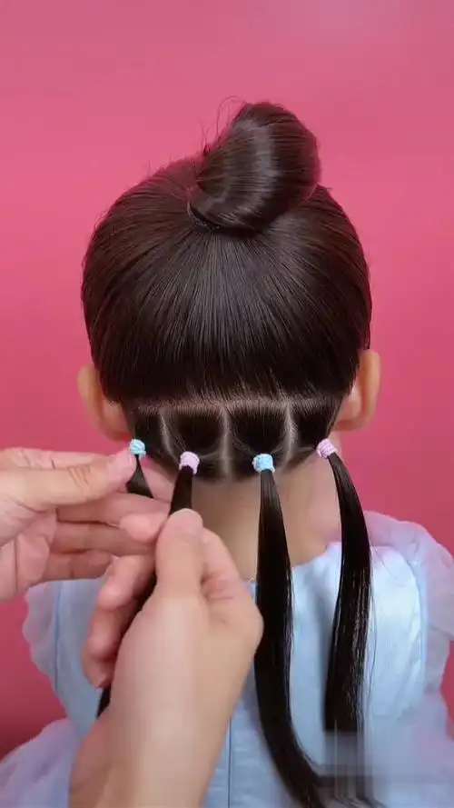 简单好看的小公主发型儿童编发 夏日清凉发型 儿童丸子头 dou 小助手