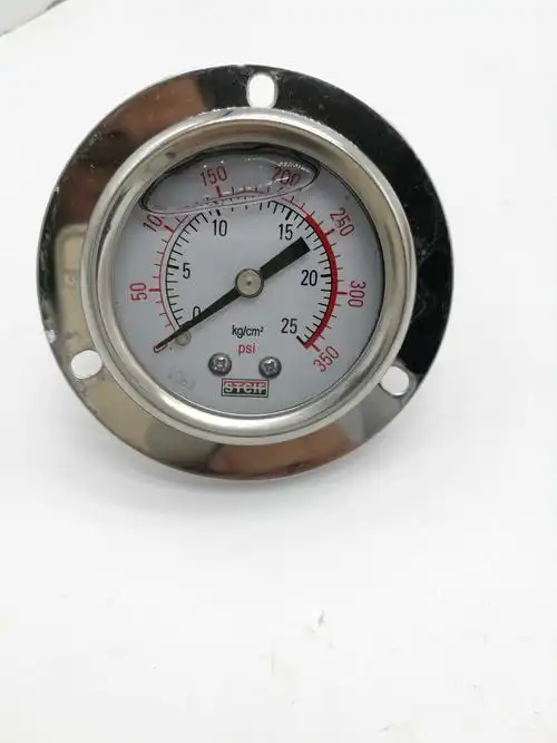 轴向耐震压力表y50nzt 压缩机器使用 stcif 螺纹7/18 带油压力表