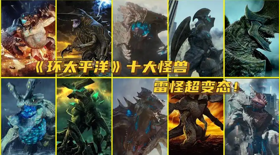 《环太平洋》十大怪兽,毒妇只排第二,雷怪超变态!