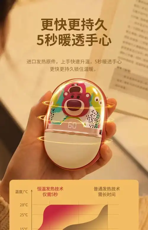 迪士尼暖手宝充电宝二合一手握式学生便携暖宝宝女生用官方旗舰店