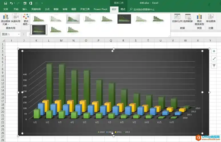excel 如何快速产生制作三维柱状图表 实例教程_office教程网