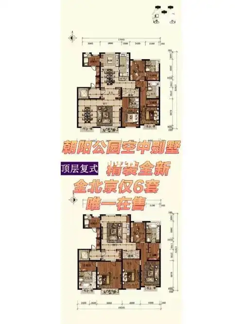 东四环空中别墅泛海容郡顶层复式全新房