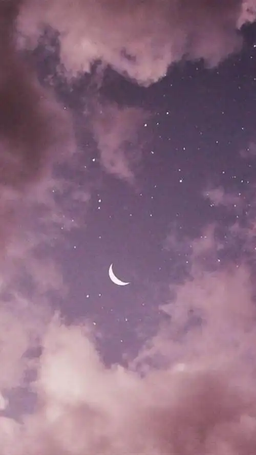 梦幻紫色夜空,高清图片,手机锁屏桌面-壁纸族