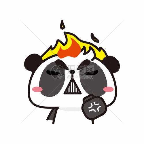 熊猫愤怒表情包gif