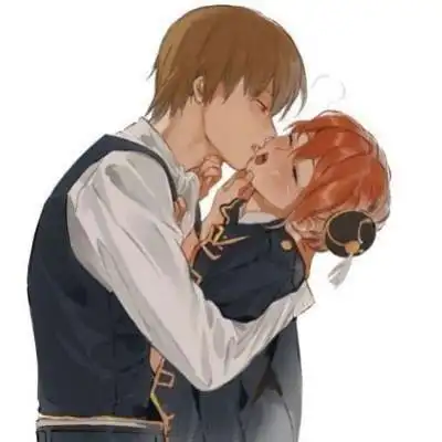 动漫情侣头像一对接吻一攻一受cp头像一左一右