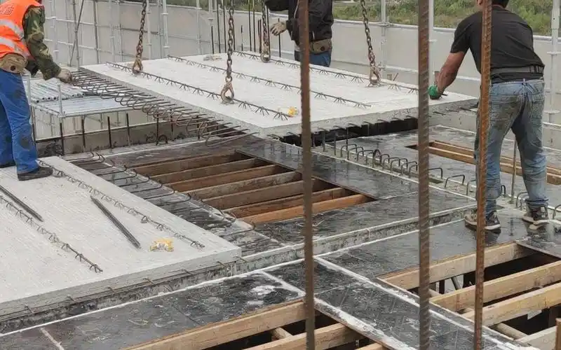 装配整体式叠合板现场施工演示