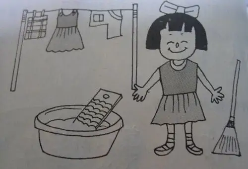 看图写话二年级洗衣服