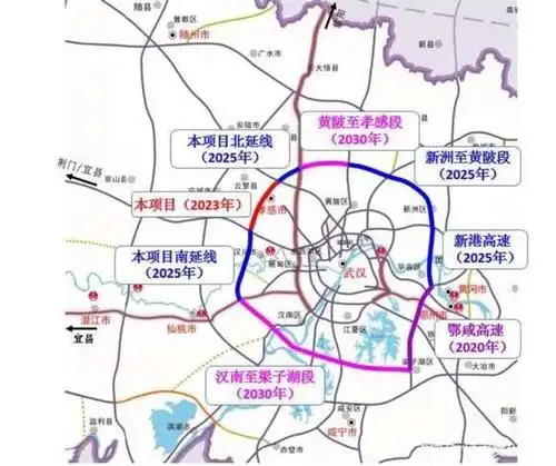 武汉外环北进东扩,都市区环线南北延伸,孝感鄂州咸宁直接受益