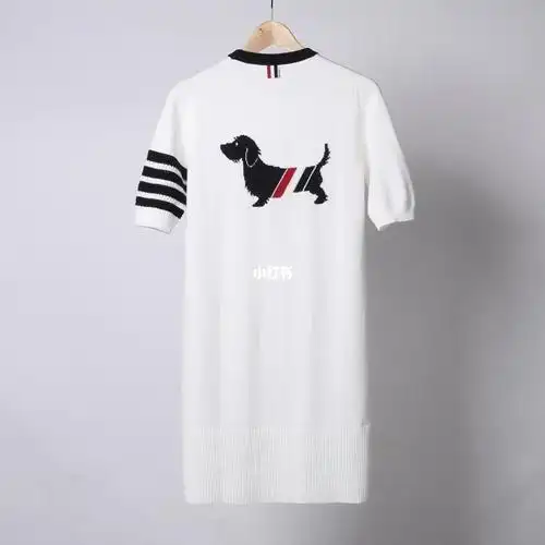 2021官网最新款tb家女新款4线条纹小狗短