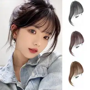 法式空气刘海假发女网红圆脸假头帘自然无痕隐形八字刘海前额贴片功效