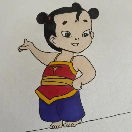 马克笔手绘||哪吒传奇小哪吒95(附过程图