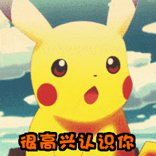 皮卡丘可爱很高兴认识你萌萌哒gif动图_动态图_表情包下载_soogif