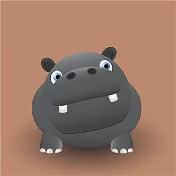 可爱,幼仔,河马