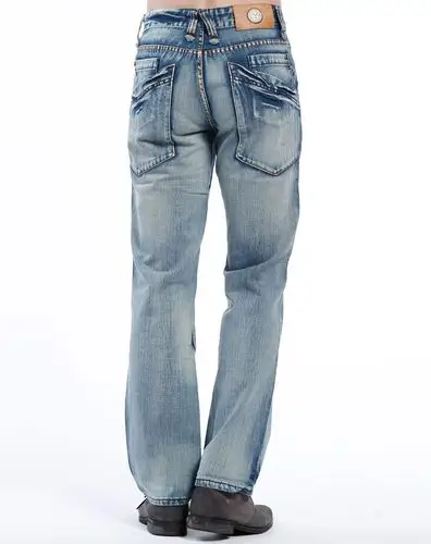 斐兰士francepal灰蓝色牛仔长裤