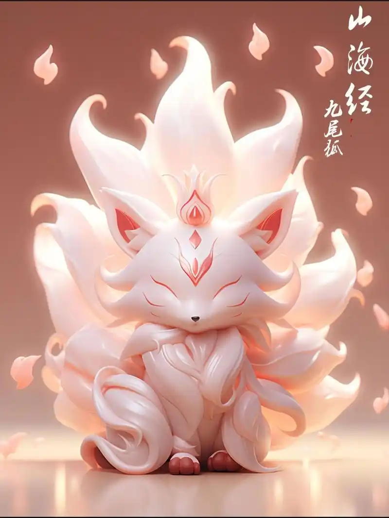 山海经系列|九尾狐 九尾狐是中国古代民间传说中灵物,出自《山海经》.