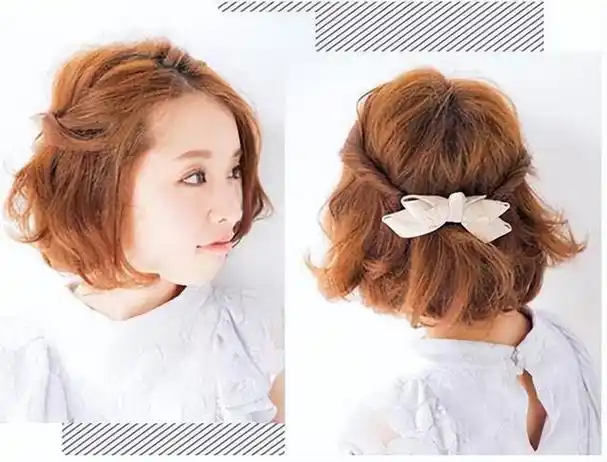 我们在学习短发仙女辫扎发的时候,我们看到的是这一种后面扎成了好的