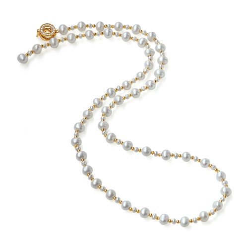 百搭女王毛衣链 4-8.5mm淡水珍珠项链/毛衣链