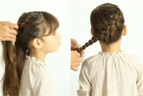 儿童辫子简单洋气扎法更适合中长发的小女孩哦