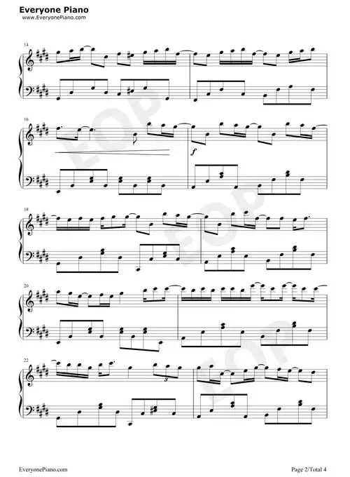 下雨天五线谱预览2-钢琴谱文件(五线谱,双手简谱,数字谱,midi,pdf)