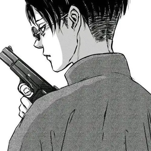 持枪杀手背影_男生动漫头像图片_扣扣居