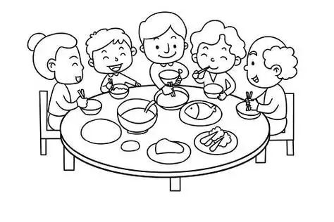 全家福简笔画五口之家儿童画 全家福简笔画教程