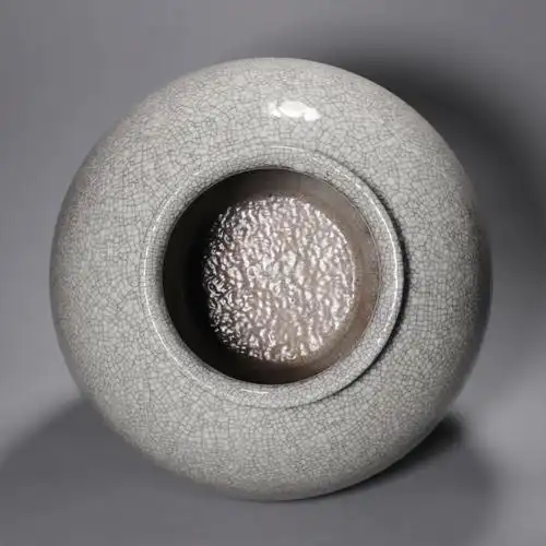 清乾隆仿哥釉太白罐