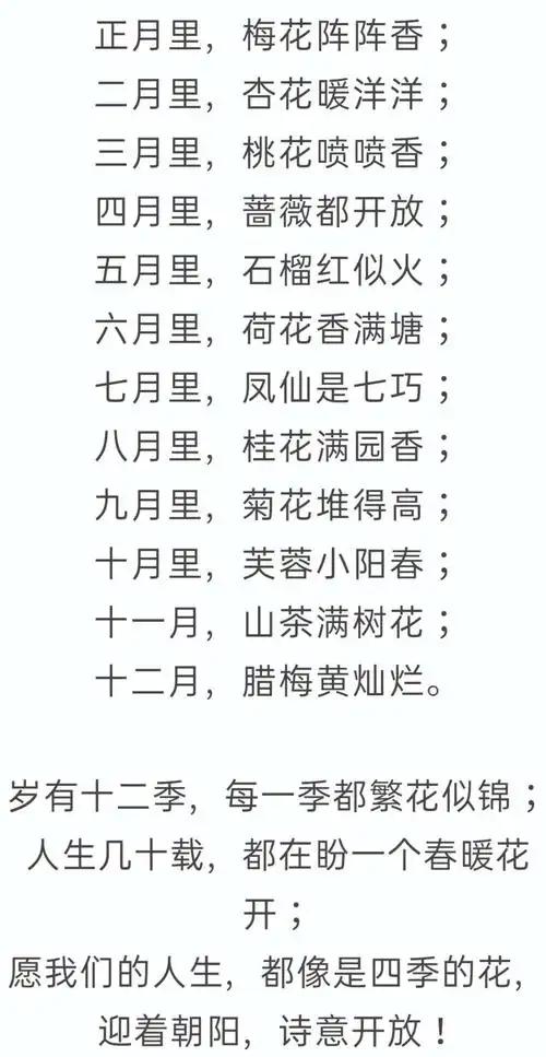 十二月花十二诗及书法作品