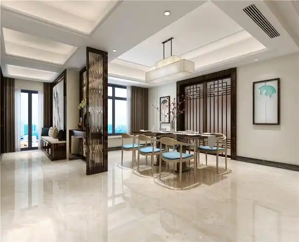 新中式餐厅装修效果图