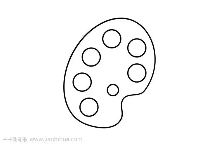 调色盘简笔画教程