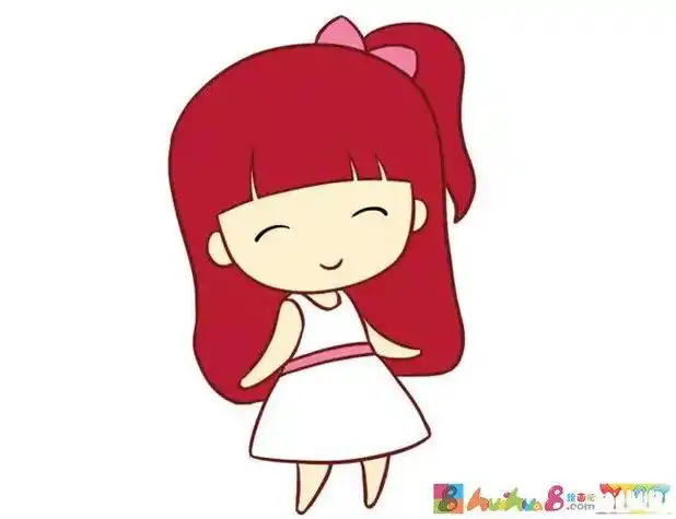 卡通颜色简笔画小女孩简笔画小女孩图片可爱简笔画可爱小女孩马住教小
