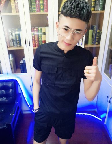 春夏季男士休闲短袖卫衣套装一套社会精神小伙快手红人同款两件套