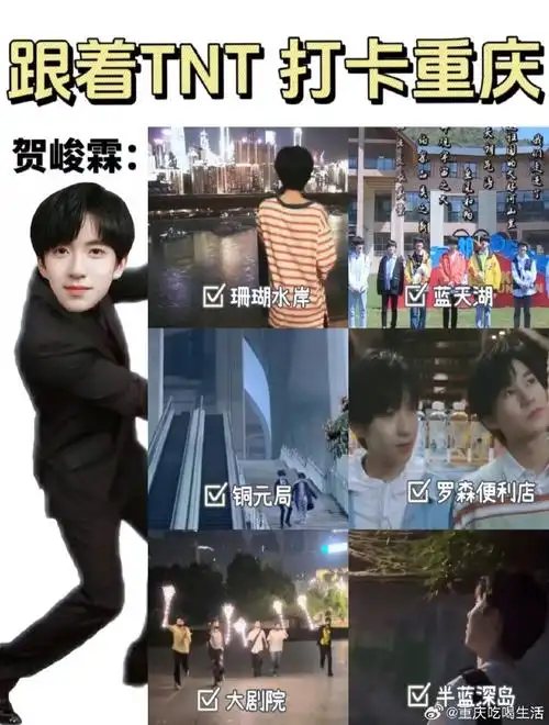 重庆旅游超话tnt时代少年团95重庆同款打卡地合集    tnt重庆同款