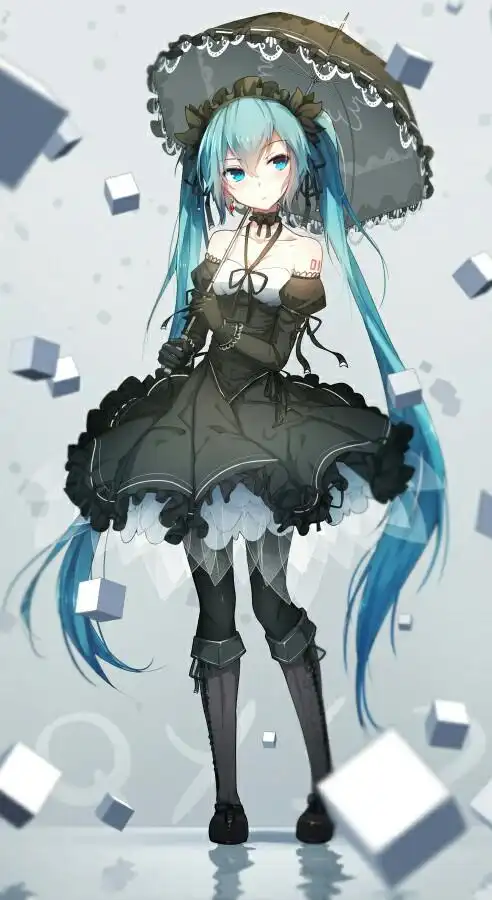 初音未来miku哥特动漫洋装二次元公主殿下双马尾
