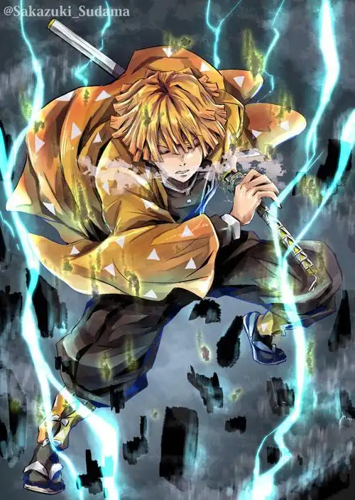 雷的呼吸鬼灭之刃竖图