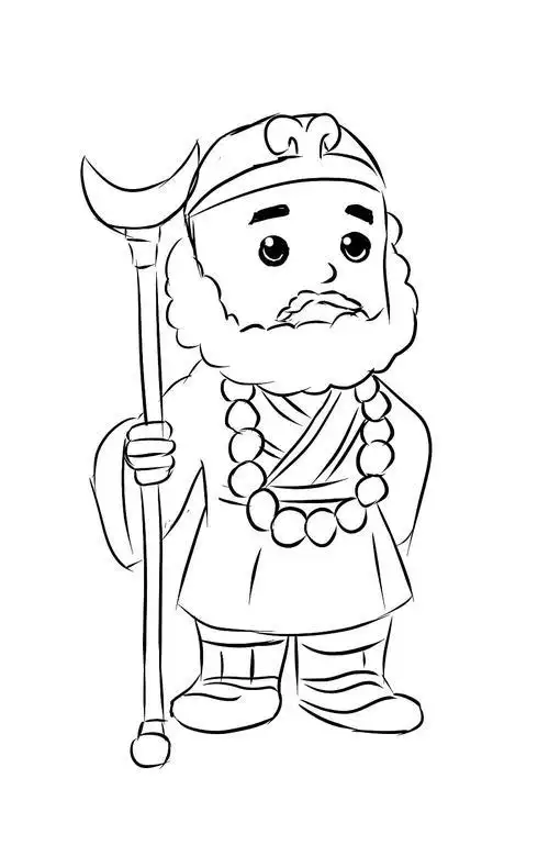 q版沙和尚简笔画卡通人物 这是西游记系列了先画了沙和尚觉得他沙和尚