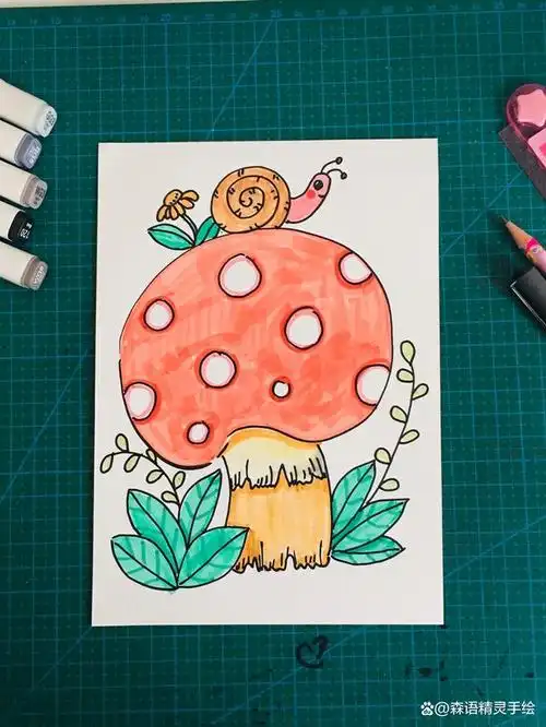 一组马克笔儿童简笔画素材,收藏好临摹练习用