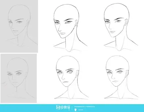 男女头像线稿绘制—古风插画人物头部练习