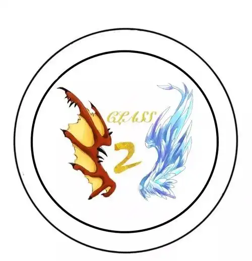 18英语二班翅膀图案logo班徽创意设计图