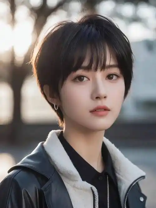 女士短发别乱剪,试试露耳微分短发,时尚又帅气_发型_女性_造型