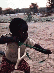 小朋友拉弓姿势黑人gif动图_动态图_表情包下载_soogif