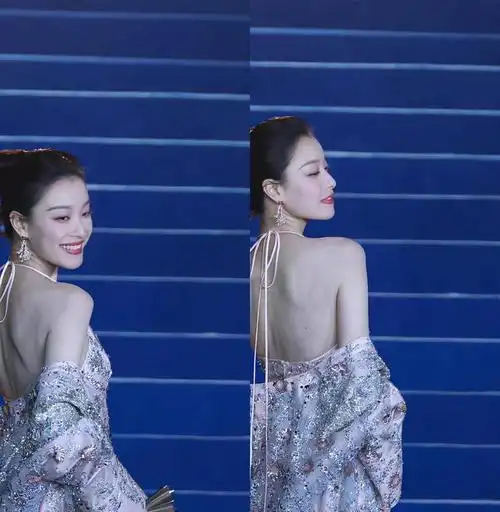 倪妮盛装出席vogue红毯,整个人白到发光,锁骨超明显