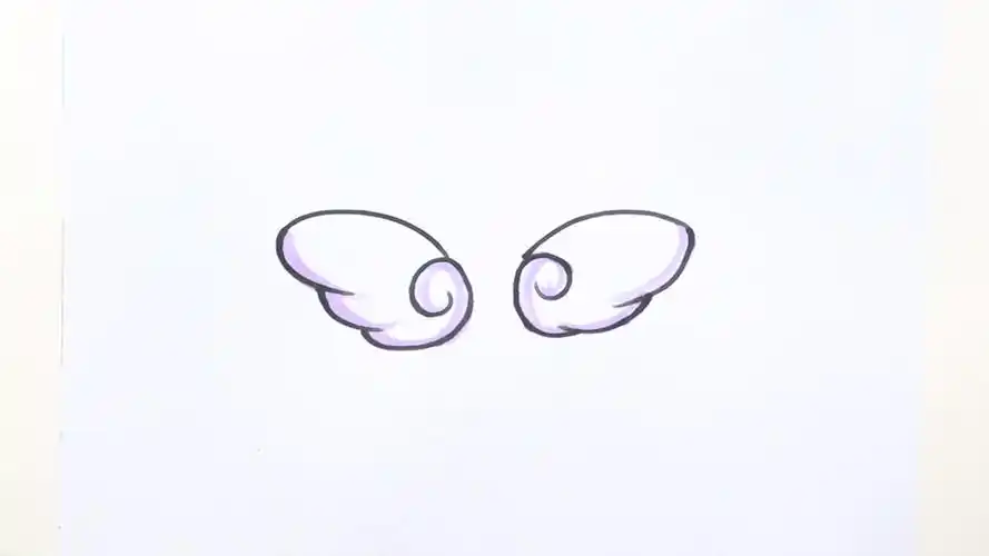 翅膀怎么画简单又漂亮白衣天使翅膀简笔绘画