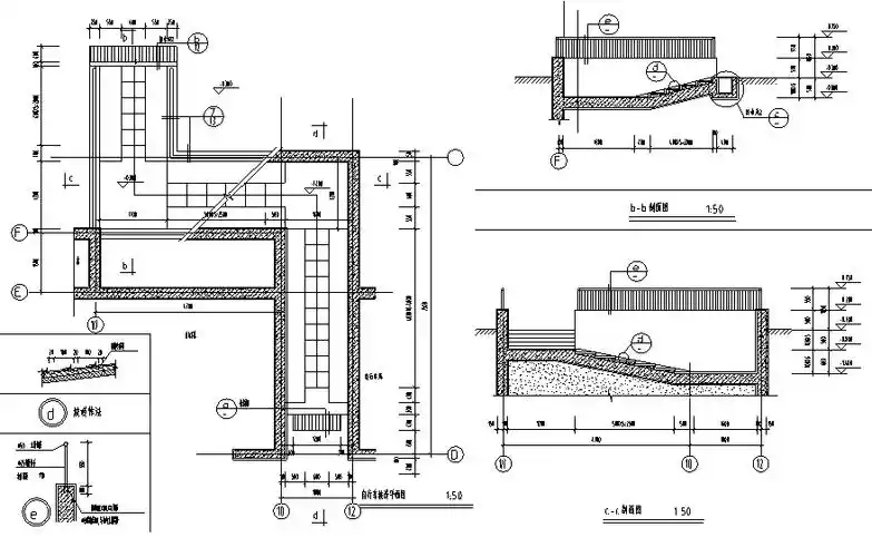 48个台阶坡道节点详图