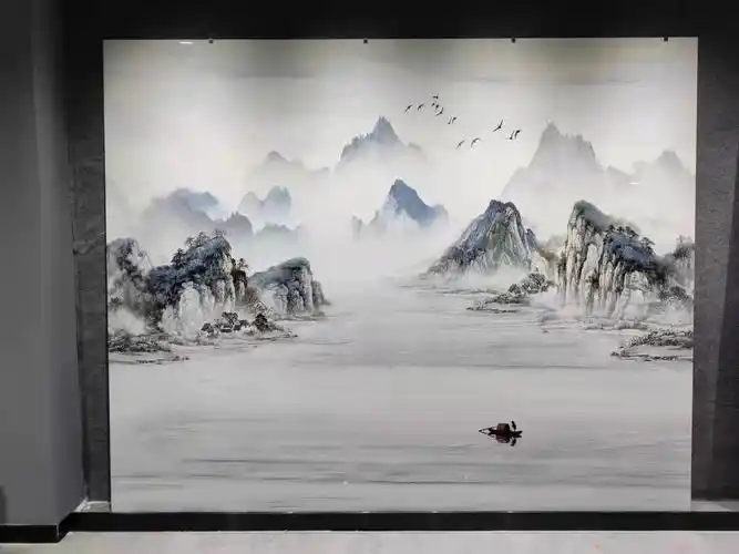 山水壁画背景墙