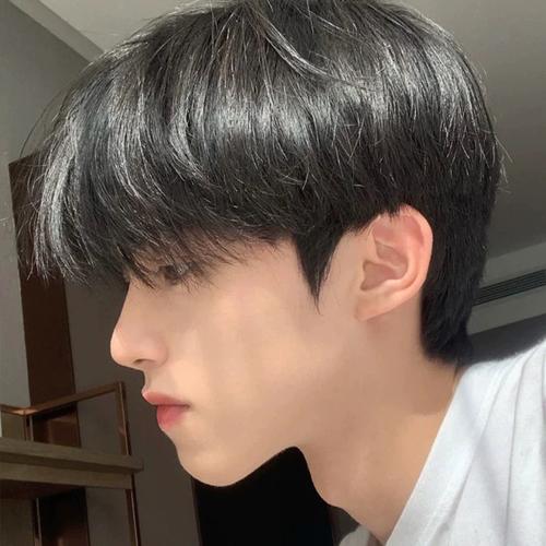 男士假发真人发丝狼尾头假发套头套式自然逼真鲻鱼头真