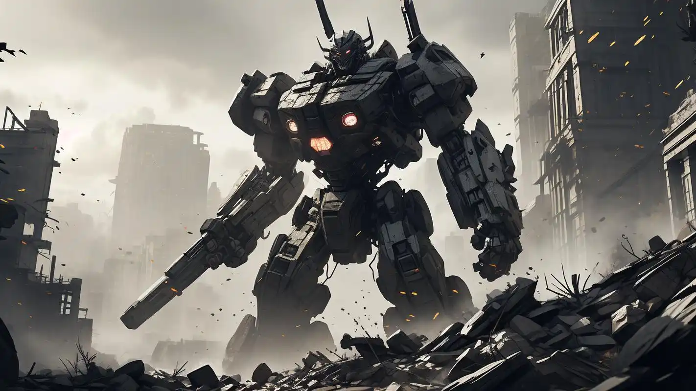 97霸气黑白机甲壁纸合集90 ╭(●`6607●)╯霸气侧漏的黑白