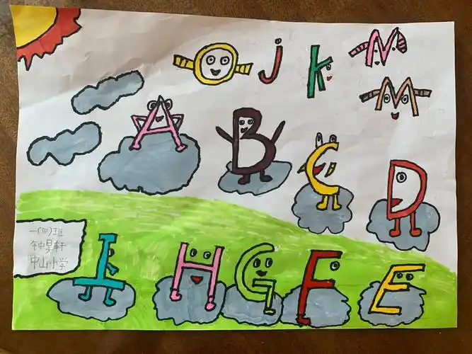 一(4)班优秀字母画作品展示来啦!